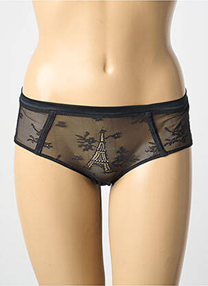 Shorty efect material satinat negru CHANTAL THOMASS femeie
