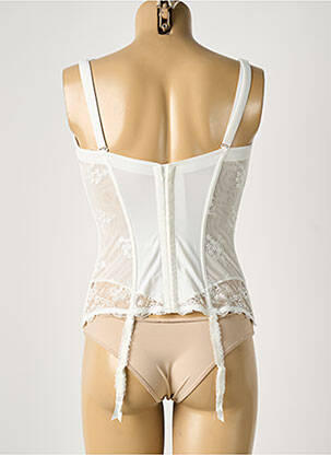 Corset top sutien modelat alb LUNA femeie