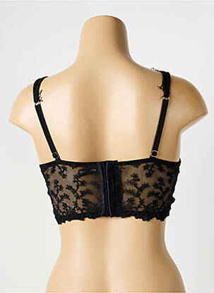 Sutien efect material satinat top sutien modelat negru AMBRA femeie