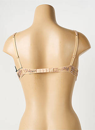 Sutien efect material satinat top sutien push-up bej AMBRA femeie