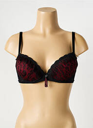 Sutien efect material satinat sutien cu susținere înaltă și burete detașabil negru AMBRA femme