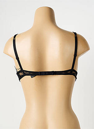 Sutien efect material satinat top sutien push-up negru AMBRA femeie