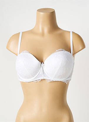Sutien broderie top sutien modelat alb AMBRA femeie