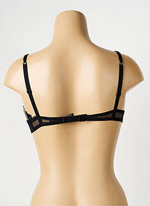 Sutien efect material satinat top sutien push-up negru AMBRA femeie