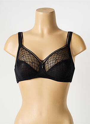 Sutien efect material satinat sutien cupe întregi cu decolteu înalt negru CHANTELLE femeie