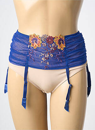 Corset/jartieră broderie albastru AMBRA femeie