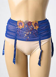 Corset/jartieră broderie albastru AMBRA femme
