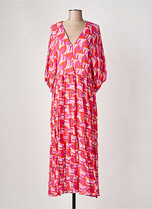 Rochie lungă mâneci lungi mâneci lungi roz LOLA CASADEMUNT femeie