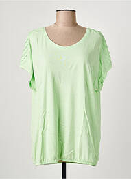 Tricou elasticitate mâneci scurte verde CECIL femme