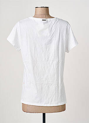 Tricou guler în v mâneci scurte alb ONE STEP femeie