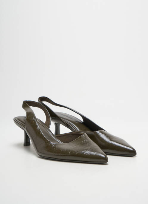 Pantofi cu toc verde STRADIVARIUS femeie