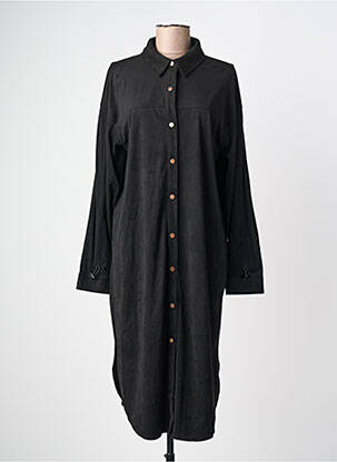 Rochie midi mâneci lungi mâneci lungi negru YEST femeie