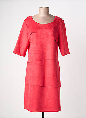 Rochie midi mâneci 3/4 mâneci 3/4 roșu ONE O ONE femeie
