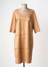 Rochie midi mâneci 3/4 mâneci 3/4 maro ONE O ONE femeie