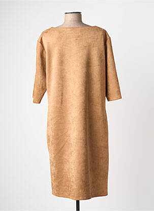 Rochie midi mâneci 3/4 mâneci 3/4 maro ONE O ONE femeie