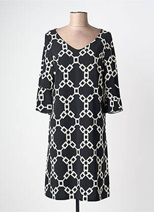 Rochie midi mâneci 3/4 mâneci 3/4 negru AN II VITO femeie