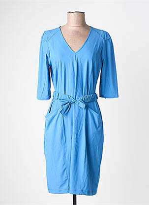 Rochie midi mâneci 3/4 mâneci 3/4 albastru ESQUALO femeie