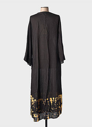 Rochie lungă mâneci lungi mâneci lungi negru CHICOSOLEIL femeie