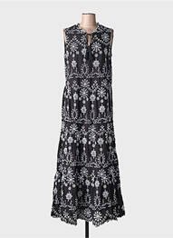 Rochie lungă fără mâneci fără mâneci negru YEST femme
