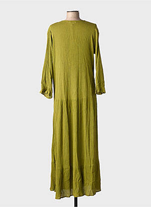 Rochie lungă mâneci lungi mâneci lungi verde CHICOSOLEIL femeie