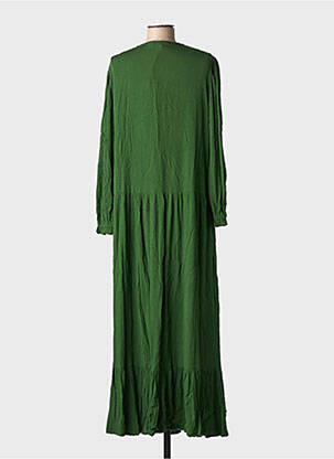 Rochie lungă mâneci lungi mâneci lungi verde închis CHICOSOLEIL femeie