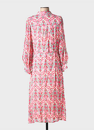 Rochie lungă mâneci lungi mâneci lungi roz ESQUALO femeie