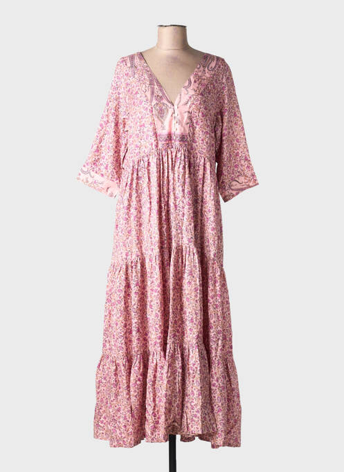 Rochie lungă roz COEUR DE NOMADE femeie