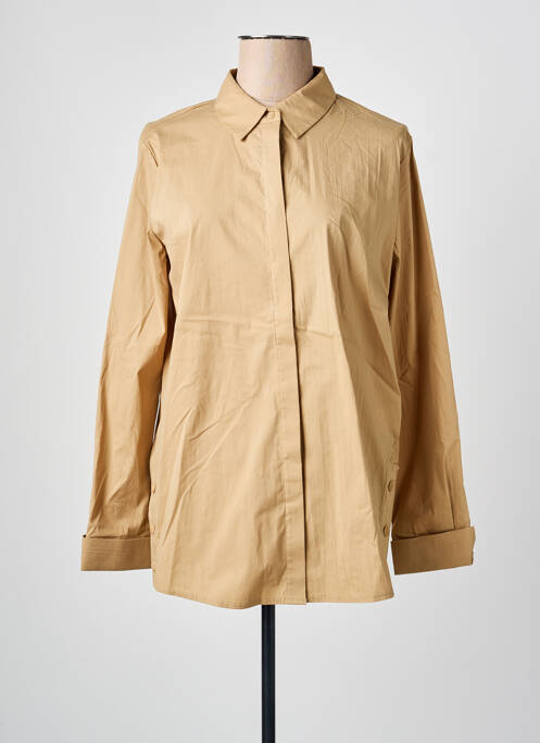 Cămașă croială cambrată mâneci lungi maro YESTA femme