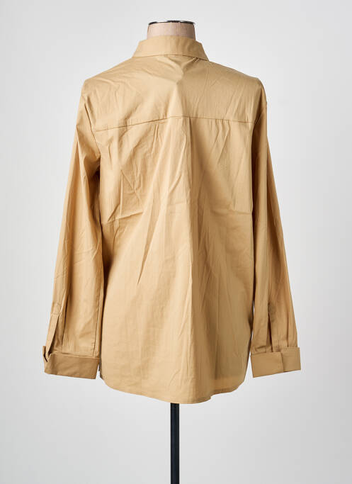 Cămașă croială cambrată mâneci lungi maro YESTA femme