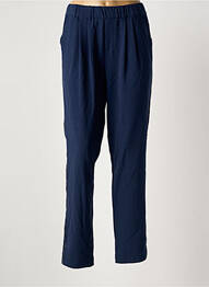 Pantalon drept talie elastică albastru INTOWN femme