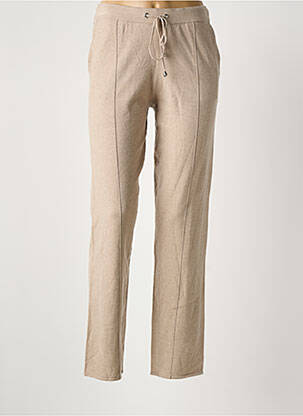 Pantalon slim talie elastică bej YEST femeie