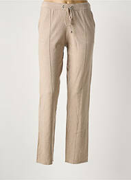 Pantalon slim talie elastică bej YEST femme