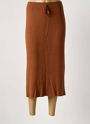 Fustă lungă maro YESTA femeie