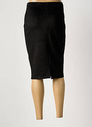 Fustă midi talie elastică negru 100 % FEMININ PARIS femeie