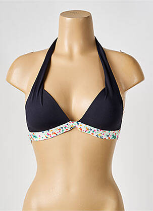 Sutien de costum de baie elasticitate top triunghiuri negru BIKINI BAR femeie