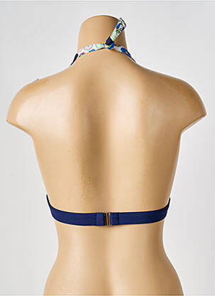 Sutien de costum de baie elasticitate top sutien push-up albastru BIKINI BAR femeie