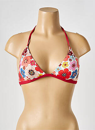 Sutien de costum de baie elasticitate top triunghiuri roșu BIKINI BAR femeie