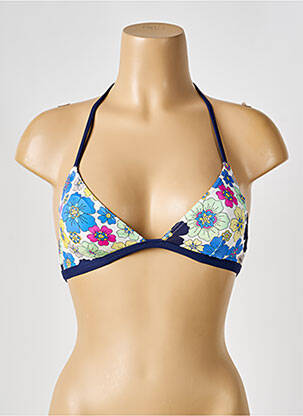 Sutien de costum de baie elasticitate top triunghiuri albastru BIKINI BAR femeie