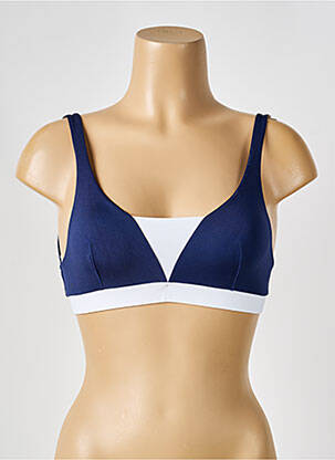 Sutien de costum de baie elasticitate top triunghiuri albastru IODUS femeie