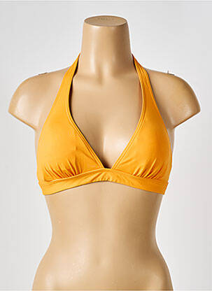Sutien de costum de baie elasticitate top triunghiuri galben IODUS femeie