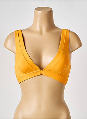 Sutien de costum de baie elasticitate top triunghiuri galben IODUS femeie