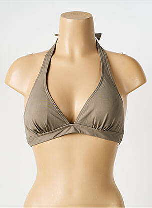 Sutien de costum de baie elasticitate top triunghiuri verde IODUS femeie