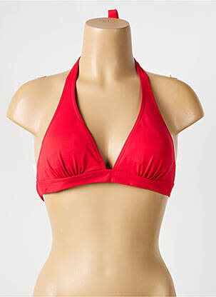 Sutien de costum de baie elasticitate top triunghiuri roșu IODUS femeie