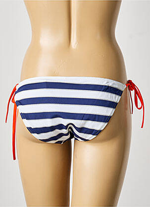 Chiloți de baie efect material satinat bikini albastru BIKINI BAR femeie