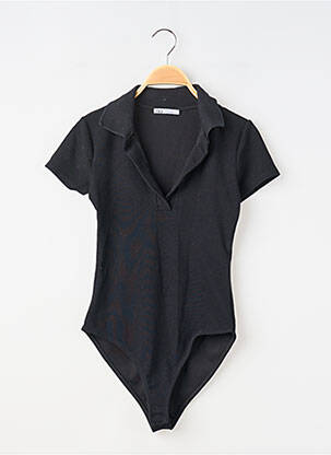 Body elasticitate mâneci scurte negru ZARA femme