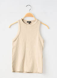 Maiou țesătură ripsată fără mâneci bej MASSIMO DUTTI femme