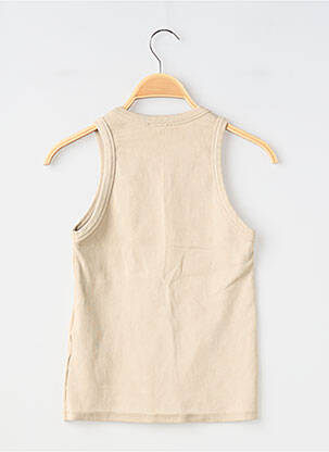 Maiou țesătură ripsată fără mâneci bej MASSIMO DUTTI femme