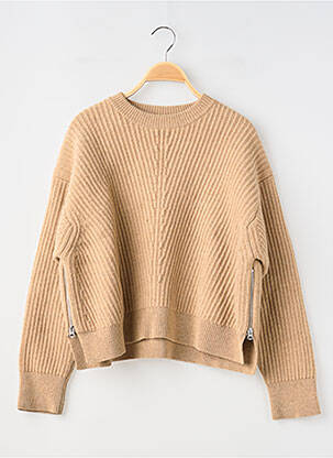 Pulover guler rotund mâneci lungi bej ACNE STUDIOS femeie