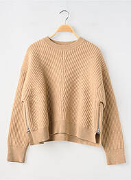 Pulover guler rotund mâneci lungi bej ACNE STUDIOS femme