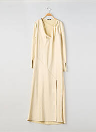 Rochie lungă mâneci lungi mâneci lungi bej MASSIMO DUTTI femme